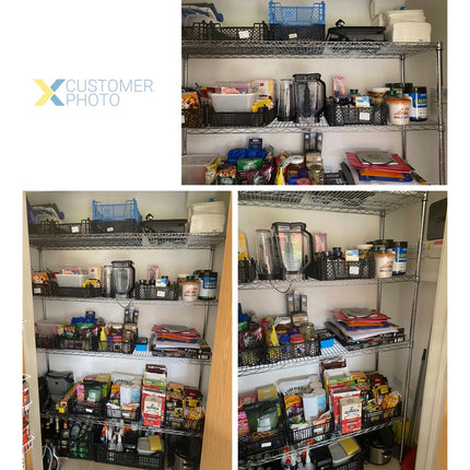 Commercial Shelving Unit 4 Tier 1000kg Width 1500mm Depth 450mm Chrome Wire |  Cr15045180 A4