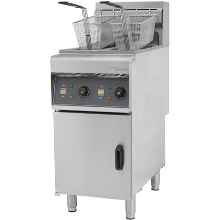 Twin Basket Professional Free Standing Electric Fryer Twin Tank 12k W 2x10 Litres |  Df10 L2