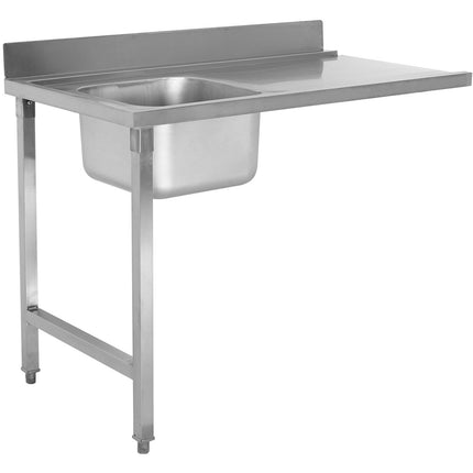 Loading Table Left Side 1200x650x850mm With Sink With Splashback Stainless Steel | Dwita1265 L