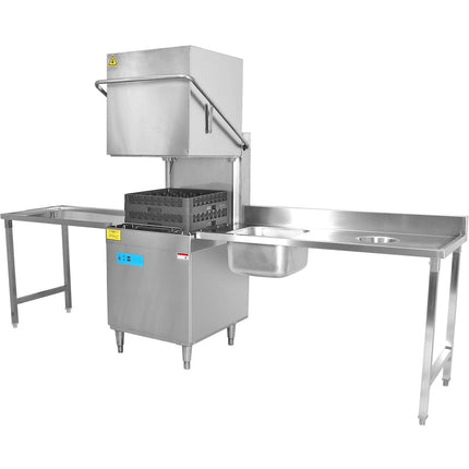 Loading Table Reft Side Stainless Steel With Sink &Amp; Waste Hole &Amp; Splashback 1400x650x850mm | Dwitc1465 R
