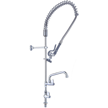 Pre Rinse Spray Unit With Swing Faucet Deck Mount Single Inlet Height 1000mm Stainless Steel |  Eq2803 A12