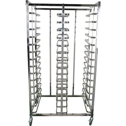 Economic Design Rack Trolley Dual Row 2x15 Tiers For 600x400mm Sheet Pans |  Ert6415 X2