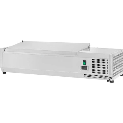 Refrigerated Servery Prep Top 1200mm 4x Gn1/3 Depth 380mm Stainless Steel Lid |  Thvd1200/380