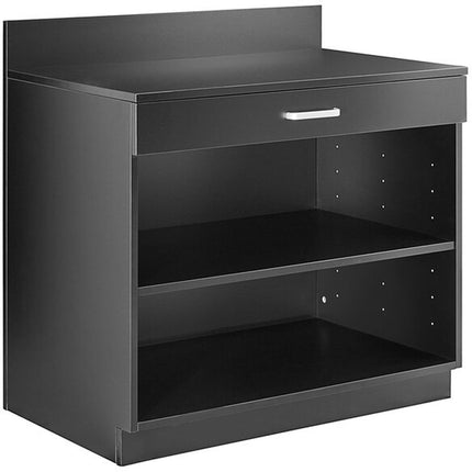 Black Waitress Station With Drawer And Adjustable Shelf 915x610x915mm |  Gsws003