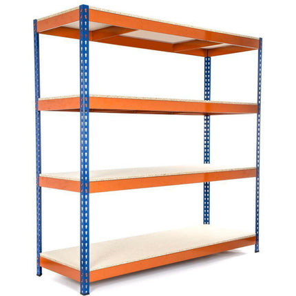 Industrial Shelving Unit Heavy Duty 2440x610x1980mm 4 Shelves 400kg/Shelf Powder Coated Steel |  Ty6102440