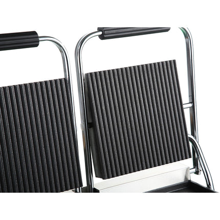Heavy Duty Twin Xl Panini Contact Grill Ribbed/Smooth 4.4k W Dual Zone |  Heg813 Ea