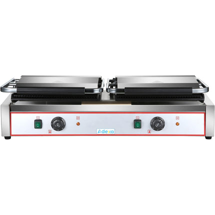 Heavy Duty Twin Xl Panini Contact Grill Ribbed/Smooth 4.4k W Dual Zone |  Heg813 Ea