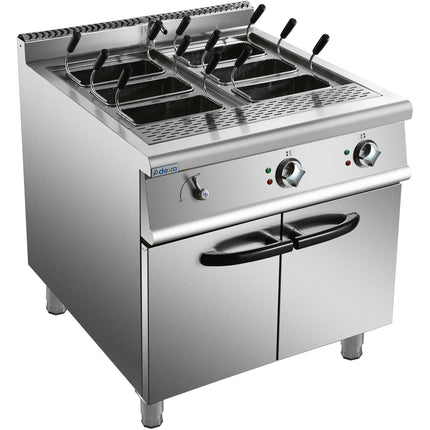 Professional Pasta Cooker 40 Litres Electric 18k W Floor Standing With Cabinet Base 900mm Depth |  Hen915 A