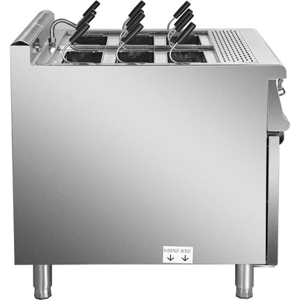 Professional Pasta Cooker 40 Litres Electric 18k W Floor Standing With Cabinet Base 900mm Depth |  Hen915 A