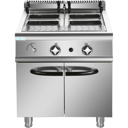 Professional Pasta Cooker 30 Litres Gas 22k W Floor Standing With Cabinet Base 700mm Depth |  Hgn715