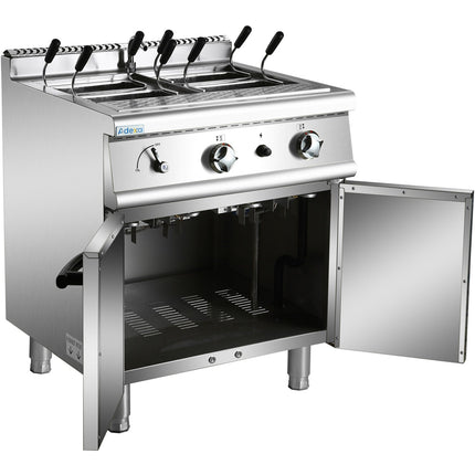 Professional Pasta Cooker 30 Litres Gas 22k W Floor Standing With Cabinet Base 700mm Depth |  Hgn715