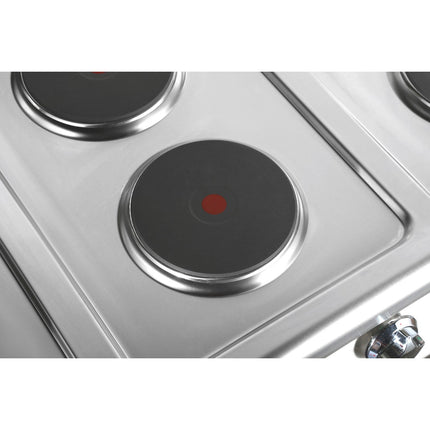 Commercial Electric Cooker 6 Burners (6x2000 W) With Electric Oven (4800 W) 1050x700x920xmm 380 V |  Hrq762 A