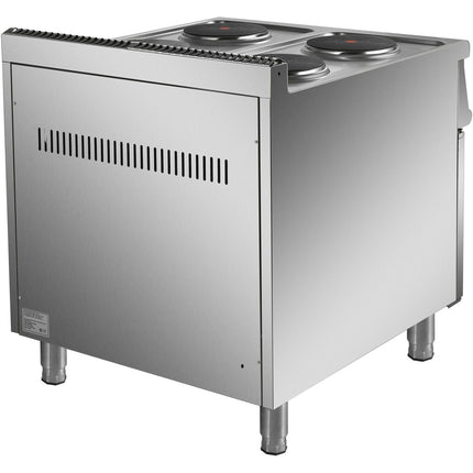 Commercial Electric Cooker 4 Burners With Cabinet Base 10.4k W 900mm Depth |  Hrq912