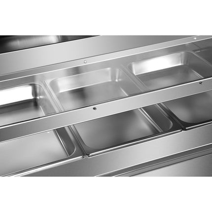 Commercial Two Tier Heated Showcase Food And Chicken Warmer 1200x760x860mm Countertop Dry Heat And Wet Heat |  Hw6 Pb