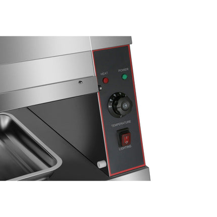 Commercial Two Tier Heated Showcase Food And Chicken Warmer 1500x760x860mm Countertop Dry Heat And Wet Heat |  Hw6 P