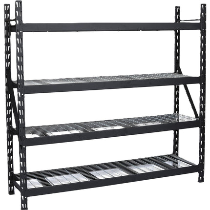 Industrial 4 Tier Heavy Duty Wire Shelving Unit 2400kg Capacity (600kg Per Shelf) 2000x600x2000mm | Kit86