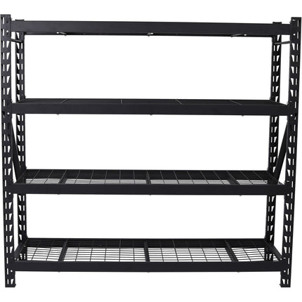 Commercial Shelving Unit 4 Tier 800kg/Shelf Width 1960mm Depth 610mm Black Wire |  Kit99