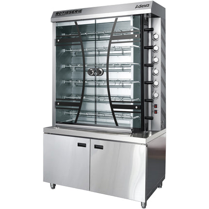 Commercial Electric Chicken Rotisserie Oven With Cabinet 6 Rods 12k W 1170x580x1990mm | Ktq6 Ec