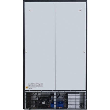 Commercial Bottle Cooler Upright 773 Litres Fan Cooling Twin Hinged Doors Black Canopy Light |  Lg805 Bblack
