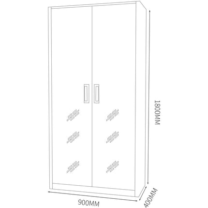 Commercial Stainless Steel Cleaning Cabinet 2 Doors 900x400x1800mm |  Mbss201 H1802 Dcc