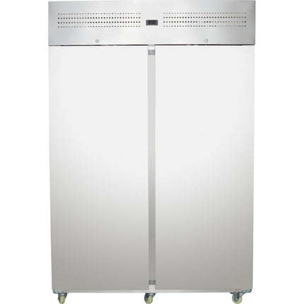 Commercial Upright Freezer 1400 L Double Door Stainless Steel Cabinet 1380x855x2090mm | Nord32