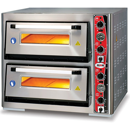Electric Pizza Oven Premium Thermometer 2 Chambers 700x1050mm Capacity 6+6 Pizzas At 13&Quot; 230 V/1 Phase |  Pf70105 Det