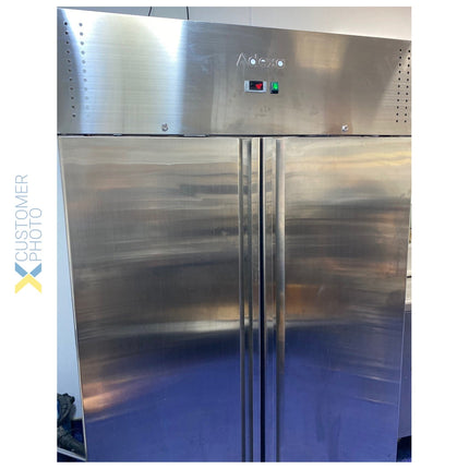 1200lt Commercial Refrigerator Stainless Steel Upright Cabinet Twin Door Gn2/1 Fan Assisted Cooling |  R1200 S