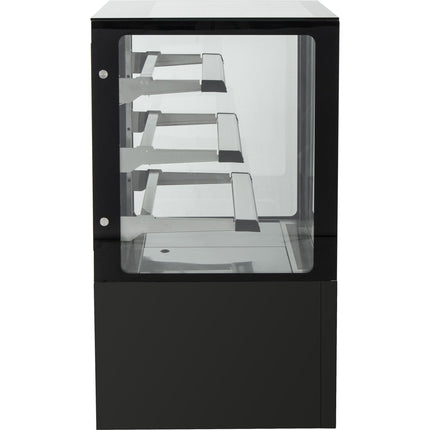 Cake Counter Straight Front 1000x730x1300mm 3 Shelves Black Base Led |  Gn1000 R3 Black
