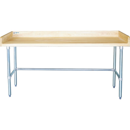 Bakery Work Table Wood Top 3 Sides Upstand 1500x600x900mm |  Rwtg600 X1500100 Bsob