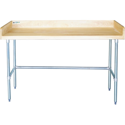 Bakery Work Table Wood Top 3 Sides Upstand 1200x600x900mm |  Rwtg600 X1200100 Bsob