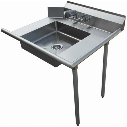 Commercial Stainless Steel Pass Through Dishwasher Table With Sink Right 914mm Width |  Sdt36 R