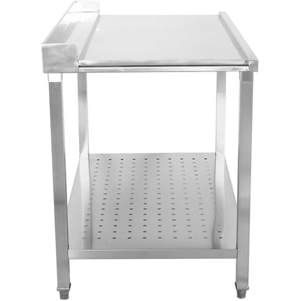 Unloading Table Left Side 1100x650x850mm With Bottom Shelf With Splashback Stainless Steel |  Swb11065 R