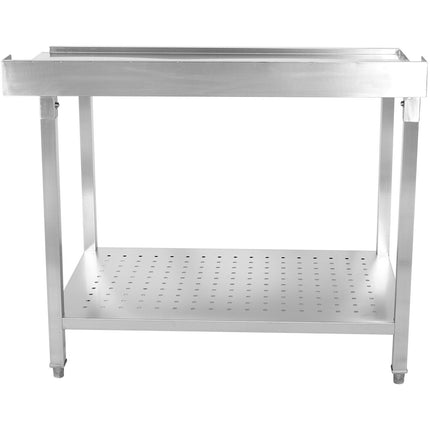 Unloading Table Left Side 1100x650x850mm With Bottom Shelf With Splashback Stainless Steel |  Swb11065 R