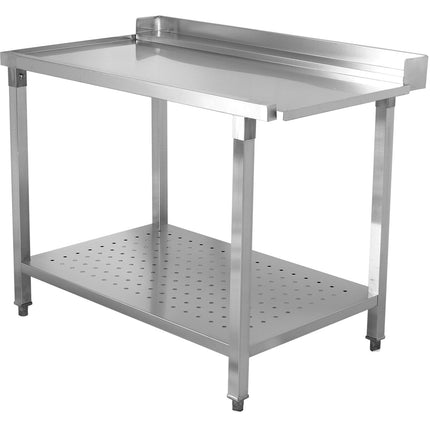 Unloading Table Left Side 1100x650x850mm With Bottom Shelf With Splashback Stainless Steel |  Swb11065 R