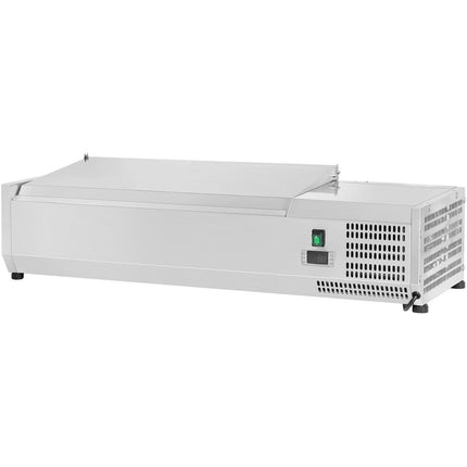Refrigerated Servery Prep Top 1200mm 5x Gn1/4 Depth 330mm Stainless Steel Lid |  Thvd1200/330