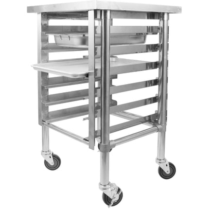 Commercial Mobile Equipment Stand With 6 Tier Tray Rack Gn1/1 Marine Edges 600x700x900mm |  Whmtr7060 C