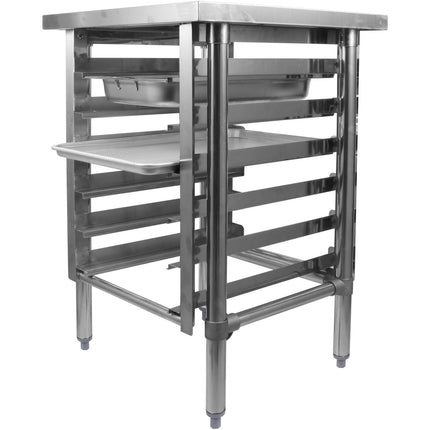 Commercial Equipment Stand With 6 Tier Tray Rack Gn1/1 Marine Edges 1000x700x900mm |  Whmtr70100