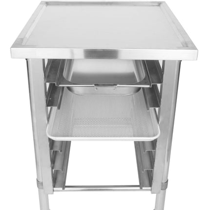 Commercial Equipment Stand With 6 Tier Tray Rack Gn1/1 Marine Edges 1000x700x900mm |  Whmtr70100