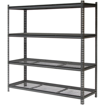 Professional Heavy Duty Wire Shelving Unit 2000x600x1830mm 4 Shelves Black |  Fuji402