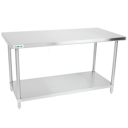 Commercial Work Table Stainless Steel Bottom Shelf 1800x750x900mm |  Wtg750 X1800