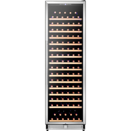 Commercial Wine Cooler 16 Shelves 457 Litres 185 Bottles Single Temperature Zone Compressor Cooling 598x685x1957mm Stainless Steel |  Yc510 As