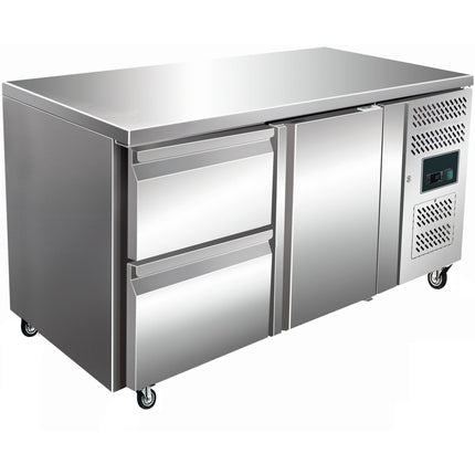 Commercial Refrigerated Counter 1 Door 2 Drawers Depth 700mm |  2 Drg22 V