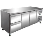 Commercial Refrigerated Counter 2 Doors 2 Drawers Depth 700mm |  2 Drg32 V