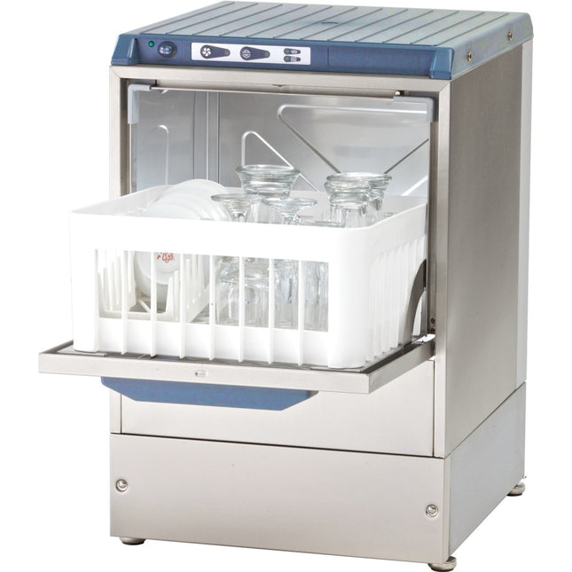 Commercial Glasswasher 800 1000 Glasses/Hour 350mm Basket Gravity Drain 13 A | Omniwash 3500 St
