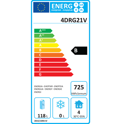 Commercial Refrigerated Counter 4 Drawers Depth 700mm |  4 Drg21 V