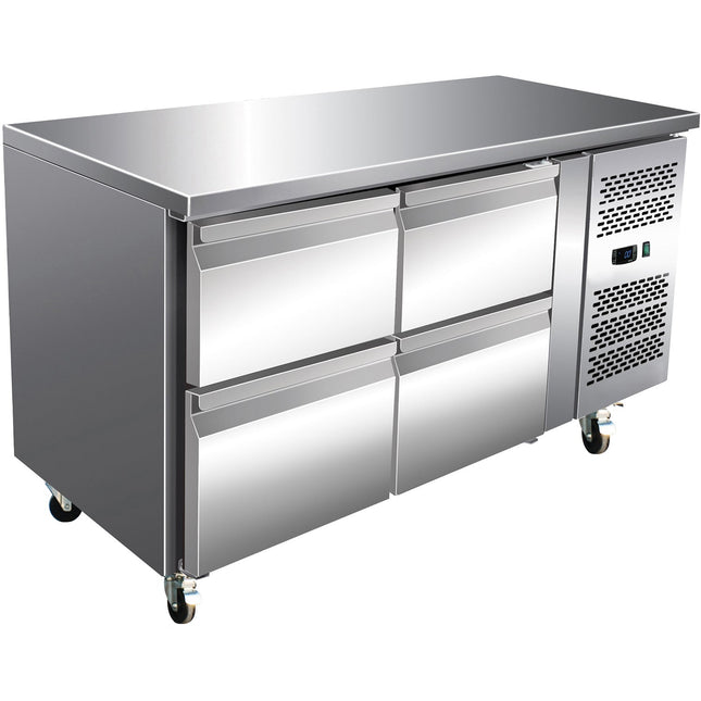 Commercial Refrigerated Counter 4 Drawers Depth 700mm |  Jtgn2140 Tn