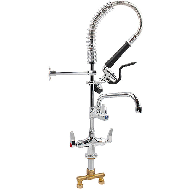 6 Inch Mini Dual Temperature Pre Rinse Faucet With Spray Valve And 8&Quot; Swing Faucet Deck Mount Chrome Plated Brass | 5810 A08