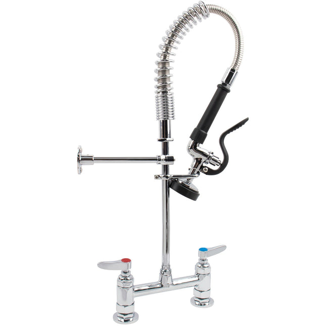 6 Inch Mini Dual Temperature Pre Rinse Faucet With Spray Valve Deck Mount Chrome Plated Brass | 5809 A