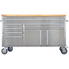 Professional Stainless Steel Rolling Tool Cabinet 2 Door 6 Drawers 1644x482x904mm |  602038 As