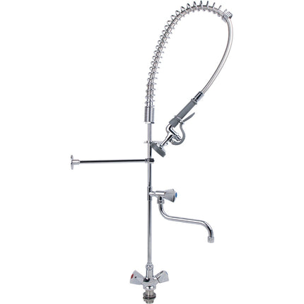 Standard Pre Rinser With Compression Cartridge And Rotary Handle &Amp; 12&Quot; Swing Nozzle Chrome Plated Brass | 6902 A12